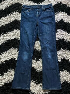 Mossimo Denim Mid Rise Curvy Bootcut Dark Wash Jeans